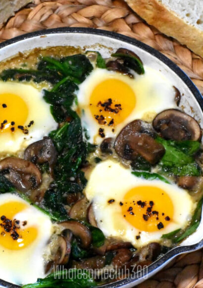 Thumbnail for Mushroom, Spinach and Egg Breakfast Skillet
