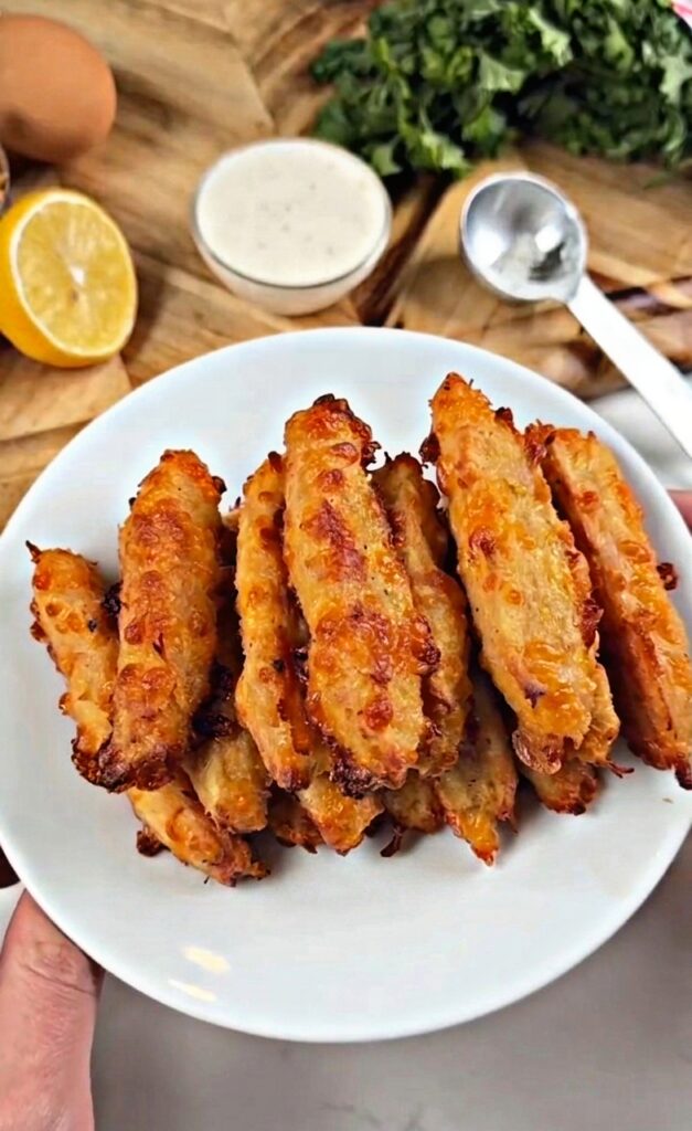 Crispy Zero Carb Chicken Fries (High Protein Keto Snack Recipe)