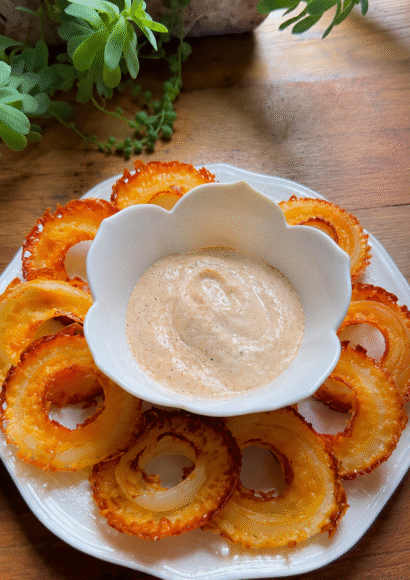 Thumbnail for Delicious 2-Ingredient Crispy Onion Ring Chips (Keto & Low Carb)