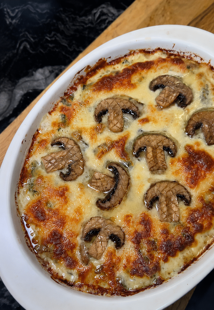 Creamy Stuffed Mushroom Dip (Low-Carb & Ultra-Cheesy!)