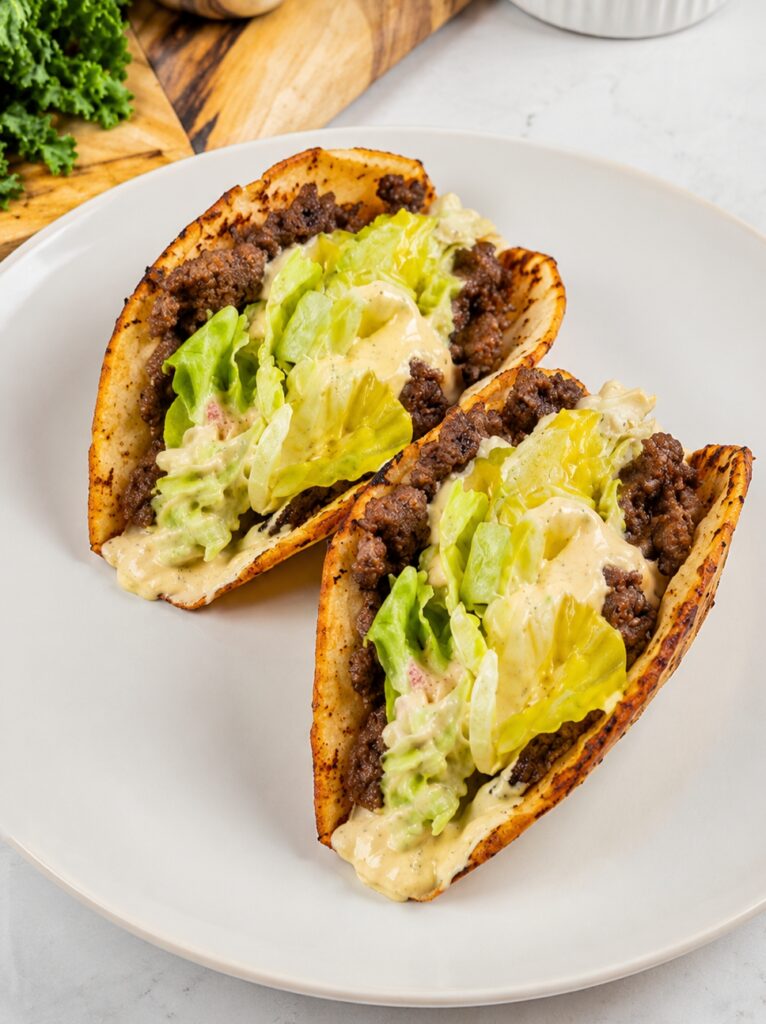 Crispy Big Mac Smash Burger Taco Keto Recipe (15 Minutes!)