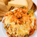 10-Minute Air Fryer Low Carb Chicken Parm Dinner (So Easy!)