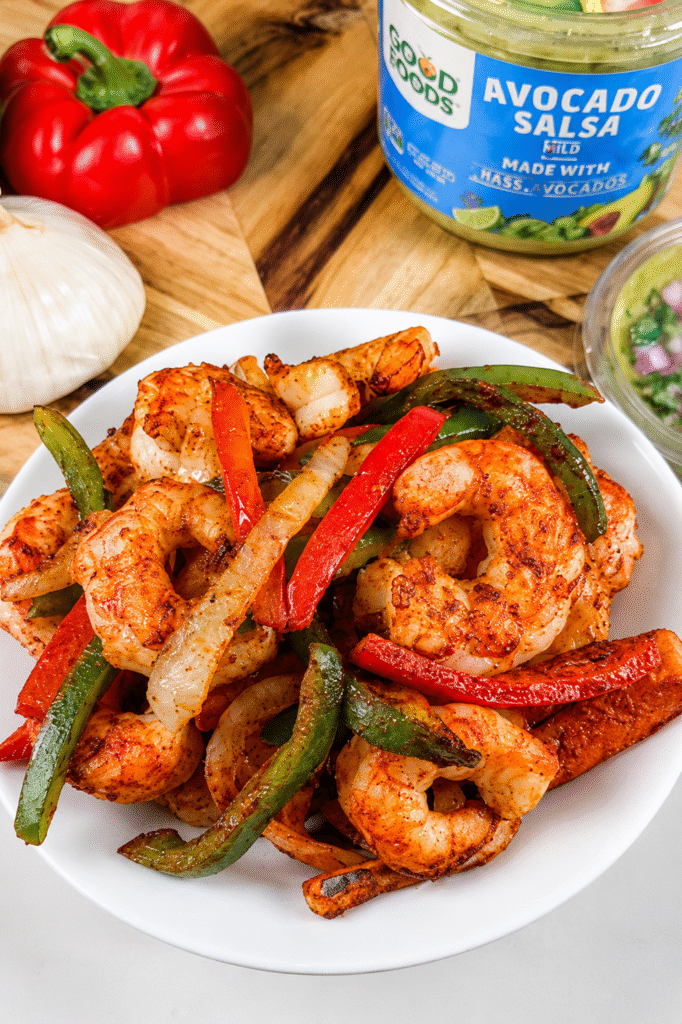 10-Minute Air Fryer Shrimp Fajitas (Crispy Low Carb Recipe)