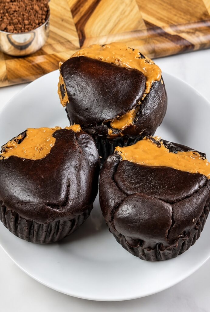 Best High Protein Chocolate Peanut Butter Muffins