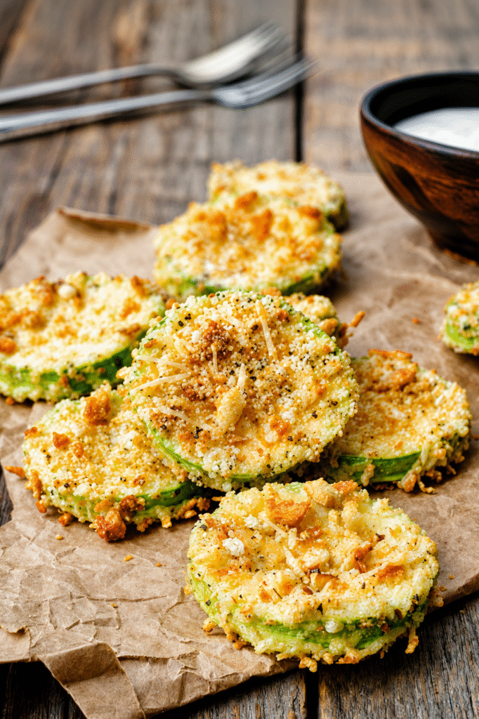 Ultra Crispy Baked Zucchini Chips