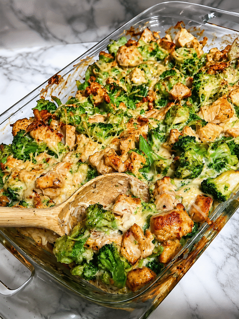 Easy 40-Minute Low Carb Chicken Alfredo Bake