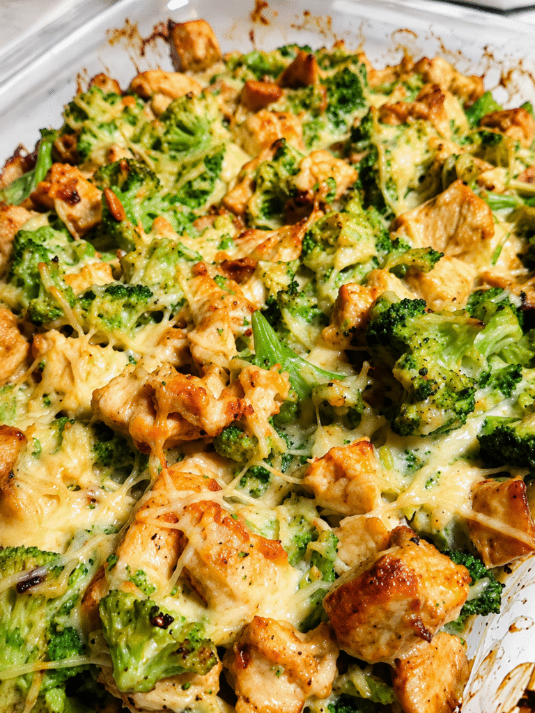 Easy 40-Minute Low Carb Chicken Alfredo Bake